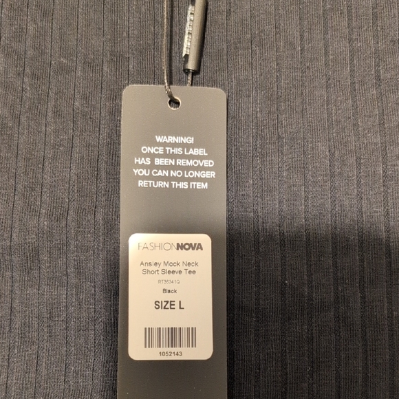 Mock Neck Short Sleeve Tee - Picture 3 of 3